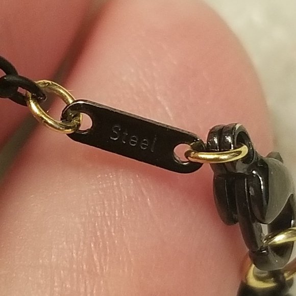 MONICA RICH KOSANN CHANGEABLE DESIGN YOUR OWN 18" 18K GOLD STEEL NECKLACE CHAIN - Picture 5 of 15